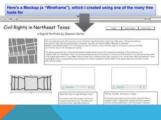 Here’s a Mockup (a “Wireframe”), which I created using one of the many free tools for <br />this sort of thing. <br />