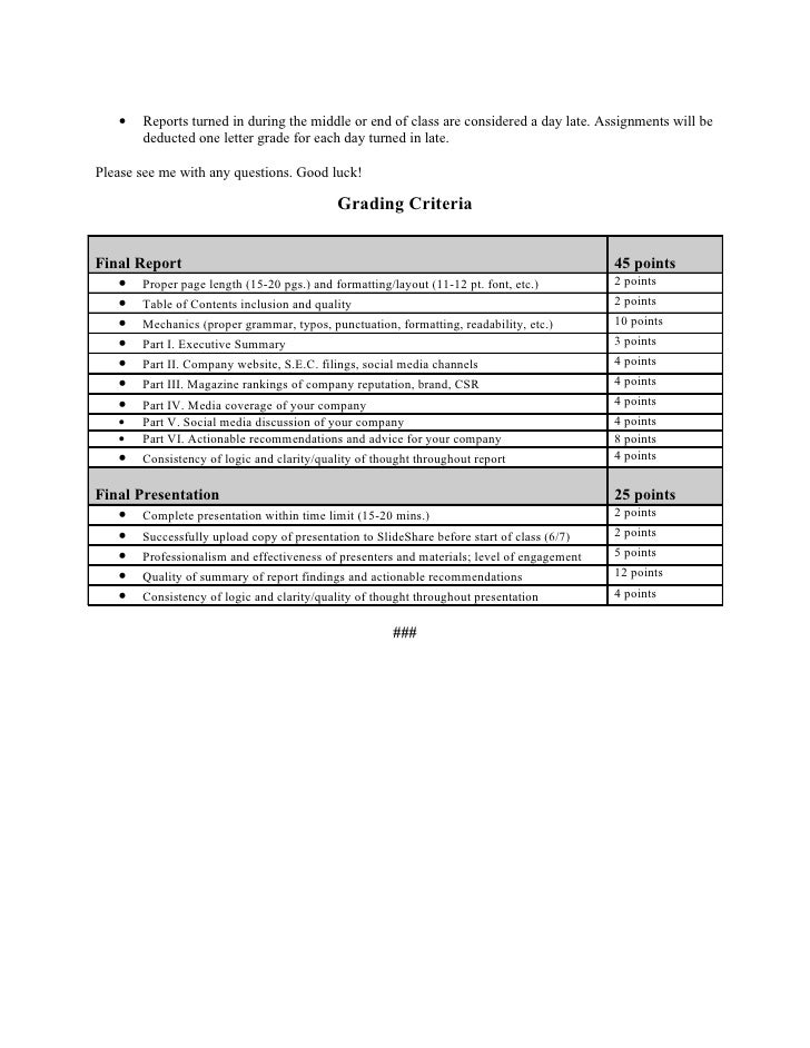 class assignment sheet