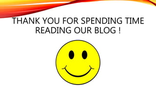 THANK YOU FOR SPENDING TIME
READING OUR BLOG !
 