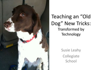 Teaching an “Old
Dog” New Tricks:
Transformed by
Technology
Susie Leahy
Collegiate
School
 