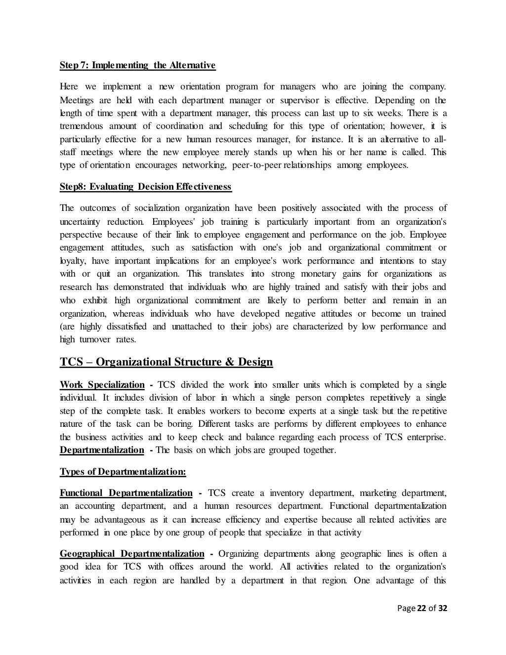 TCS Final Project Report