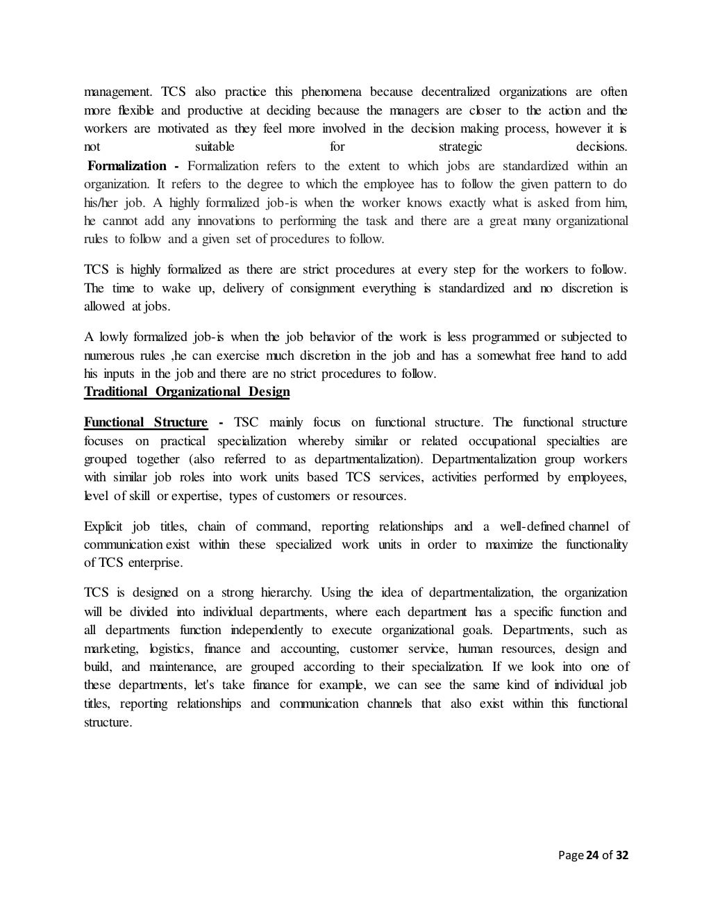 TCS Final Project Report