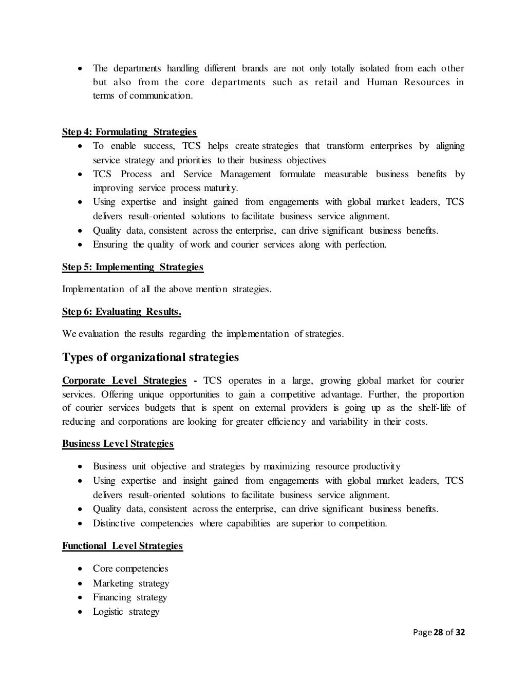TCS Final Project Report