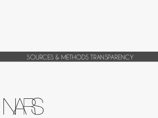 SOURCES & METHODS TRANSPARENCY

 