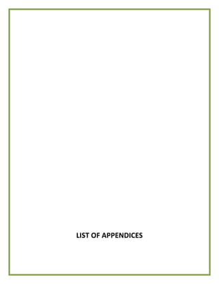 LIST OF APPENDICES
 