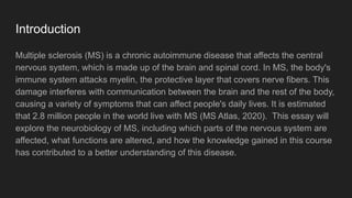 final project course Understanding the brain the neurobiology of ...