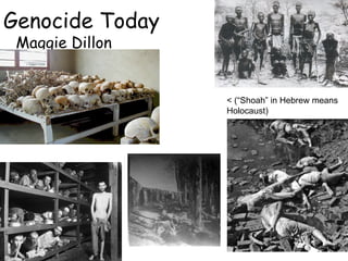 Genocide Today Maggie Dillon שואה < (“Shoah” in Hebrew means Holocaust)‏ 