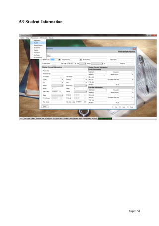Page | 51
5.9 Student Information
 