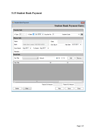 Page | 57
5.15 Student Bank Payment
 