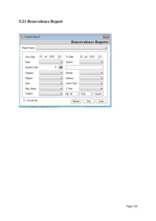 Page | 63
5.21 Benevolence Report
 