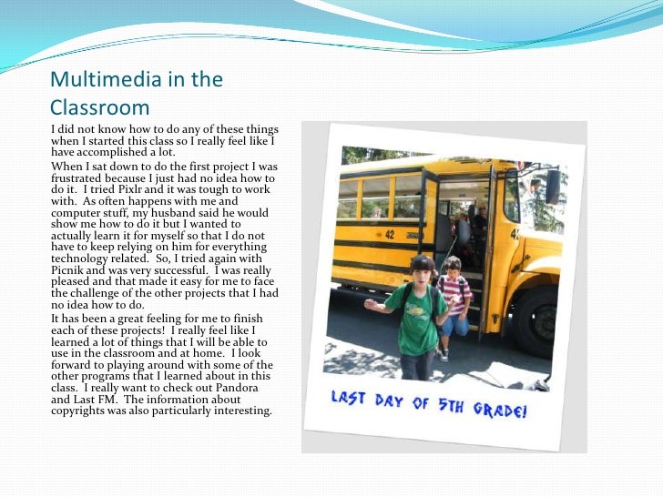 Final project for multimedia in the classroom