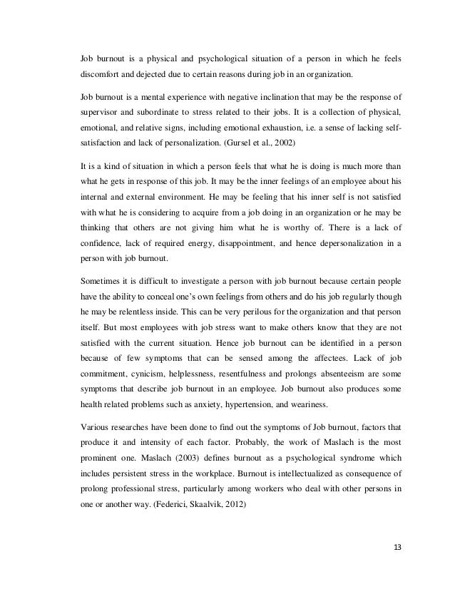 Employee burnout essay image