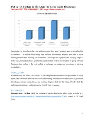 The correlation between motivation and students learning outcomes | DOCX
