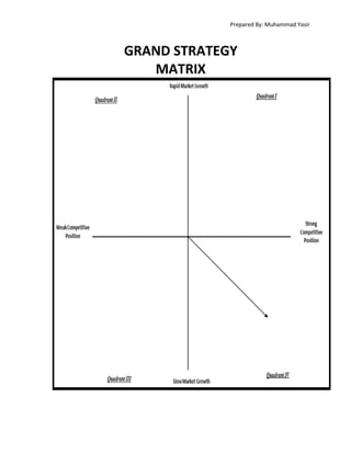Prepared By: Muhammad Yasir

GRAND STRATEGY
MATRIX

 