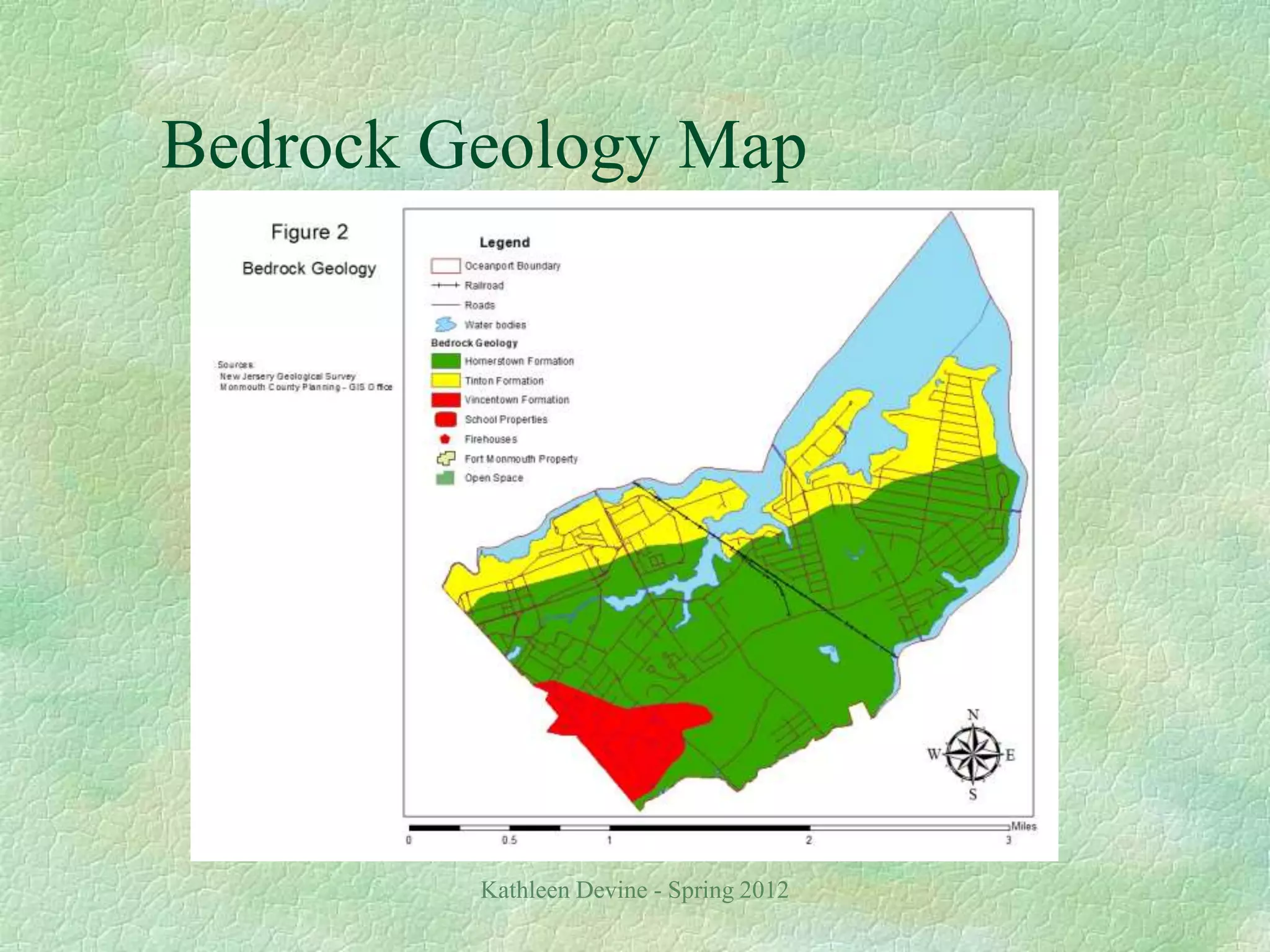 Kathleen Devine - Spring 2012
Bedrock Geology Map
 