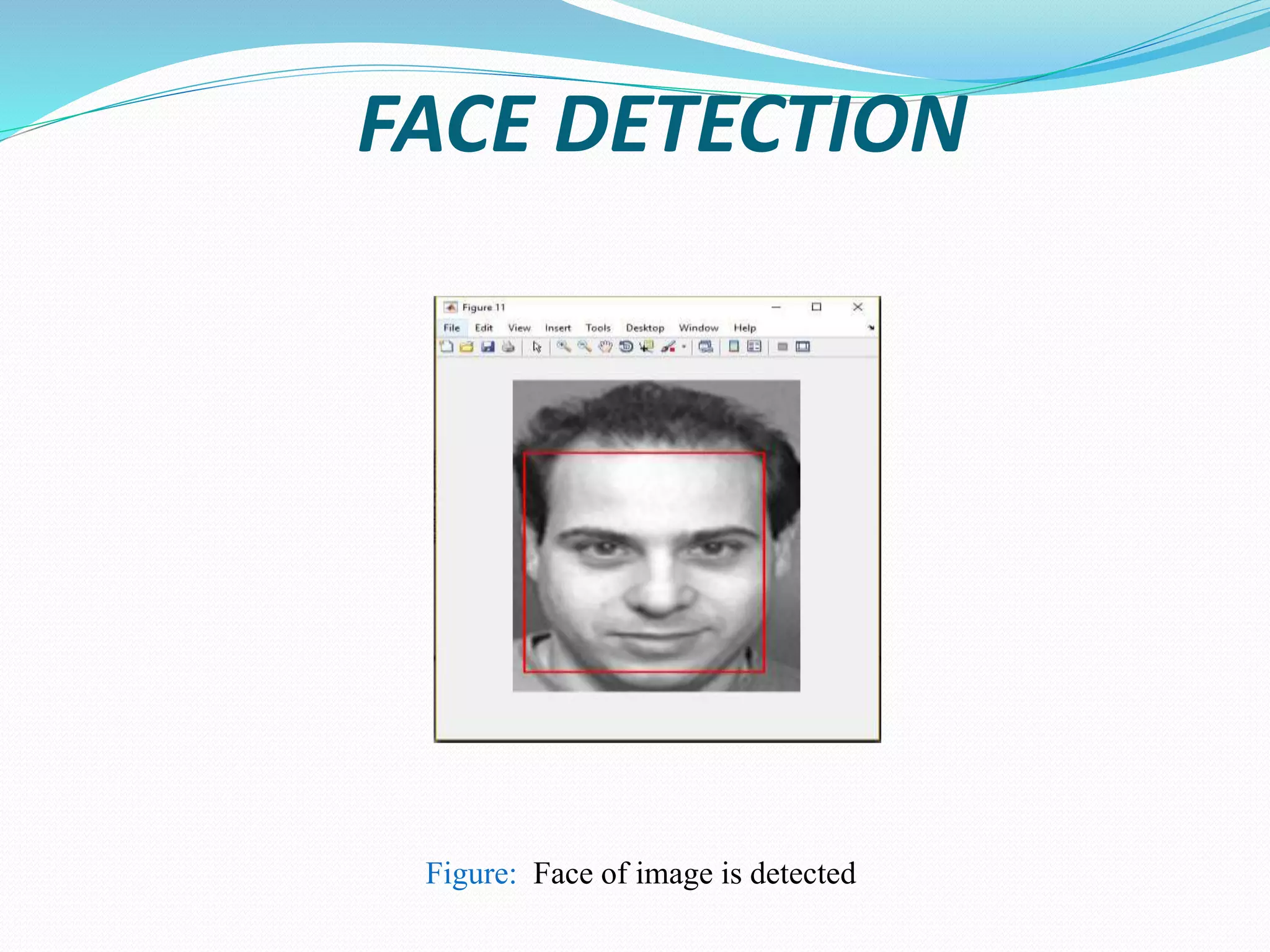FACE DETECTION
Figure: Face of image is detected
 