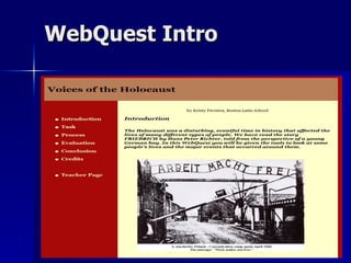 WebQuest Intro  