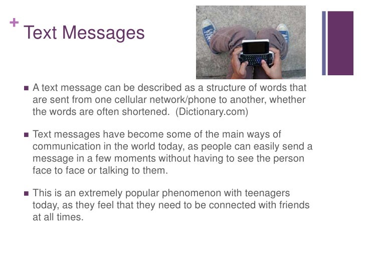 the impact of text messaging in This is an equality impact assessment for an sms text messaging service dwp is piloting with claimants. the impact of text messaging in This is an equality impact assessment for an sms text messaging service dwp is piloting with claimants.