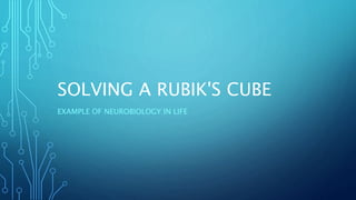 SOLVING A RUBIK'S CUBE
EXAMPLE OF NEUROBIOLOGY IN LIFE
 