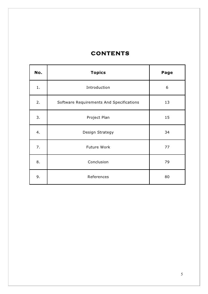 sample project report