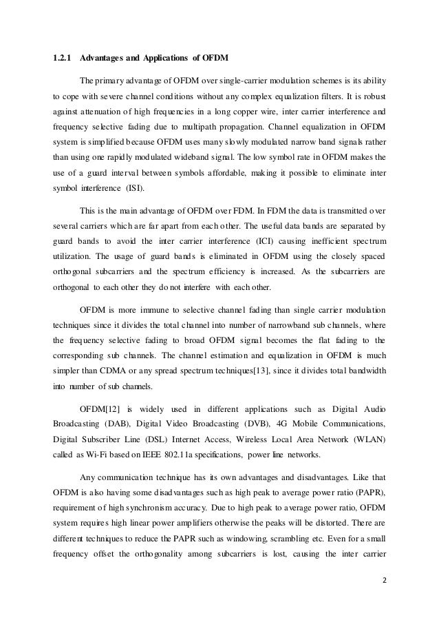 Master thesis on ofdm