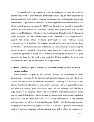 FINITE ELEMENT ANALYSIS OF A PRESTRESSED CONCRETE BEAM USING FRP TENDON ...