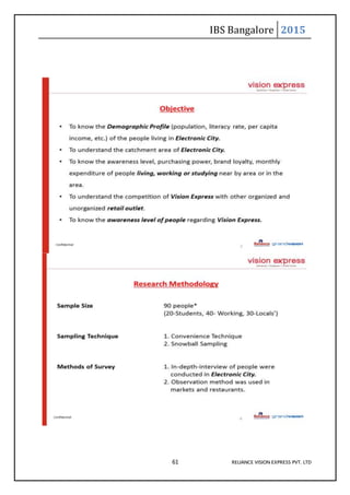 IBS Bangalore 2015
61 RELIANCE VISION EXPRESS PVT. LTD
 