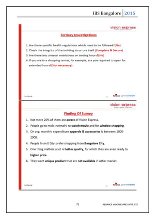 IBS Bangalore 2015
71 RELIANCE VISION EXPRESS PVT. LTD
 
