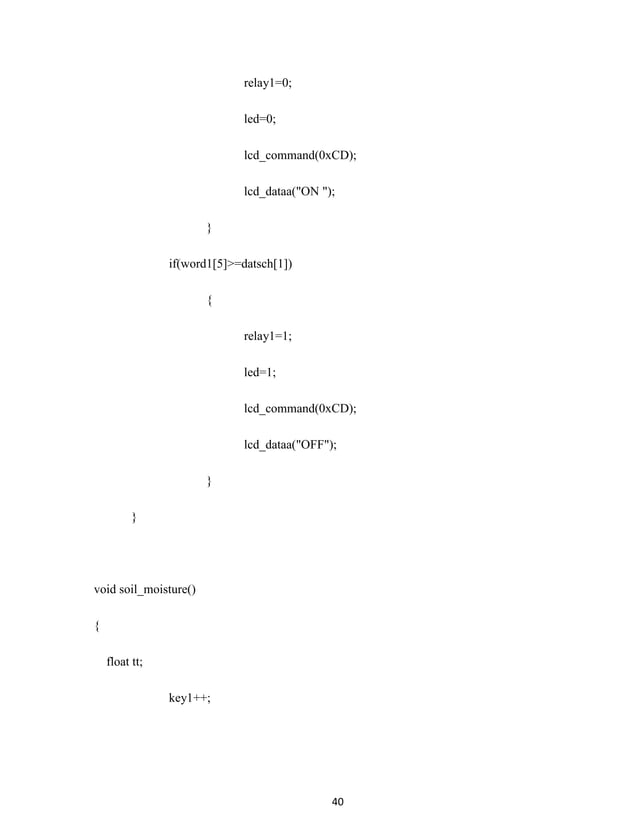 Automatic Irrigation System Project Report