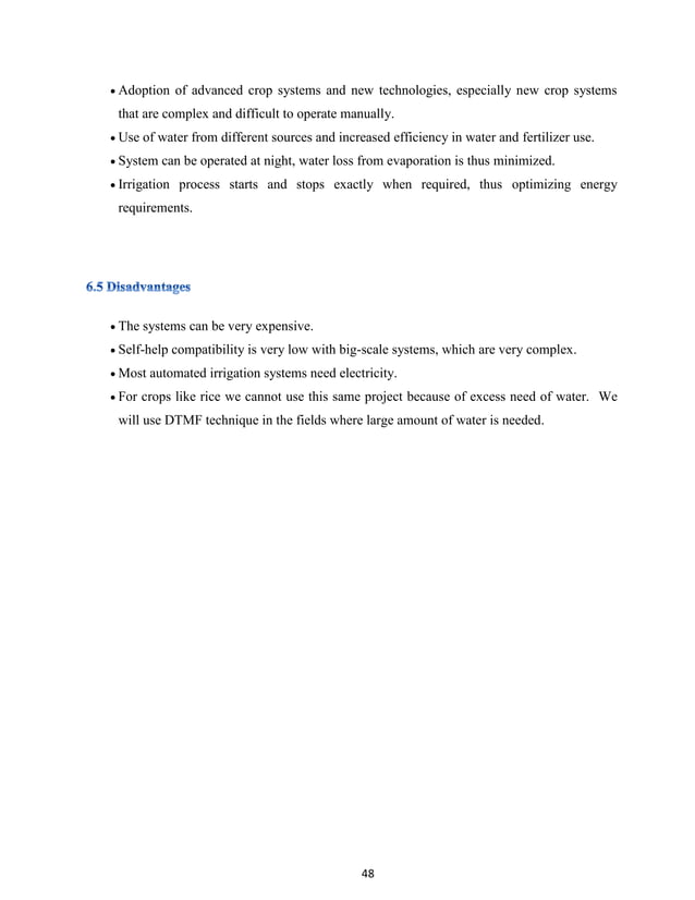 Automatic Irrigation System Project Report