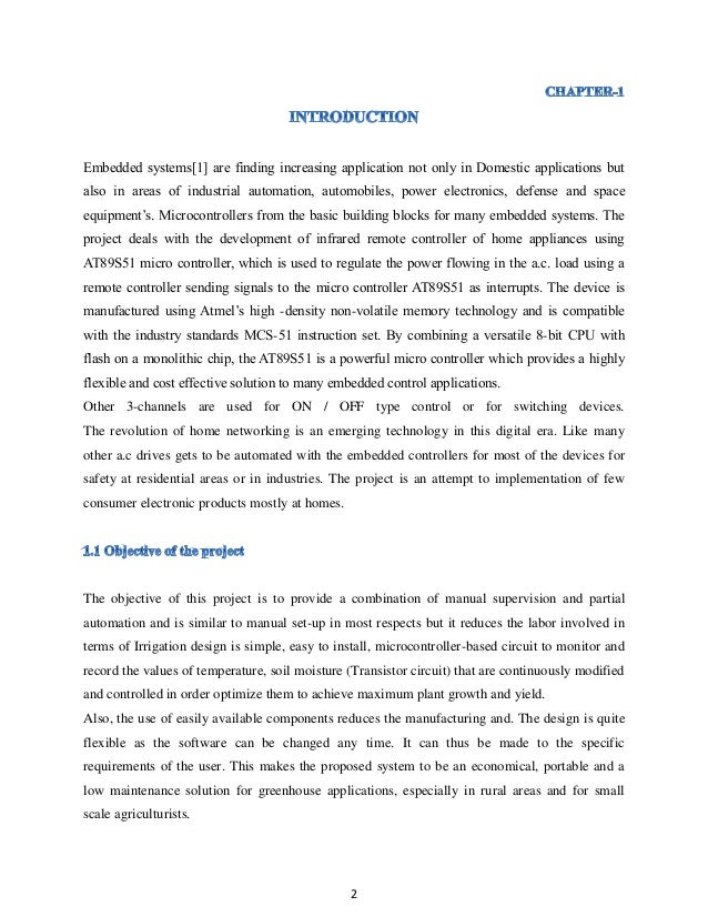 Automatic Irrigation System Project Report