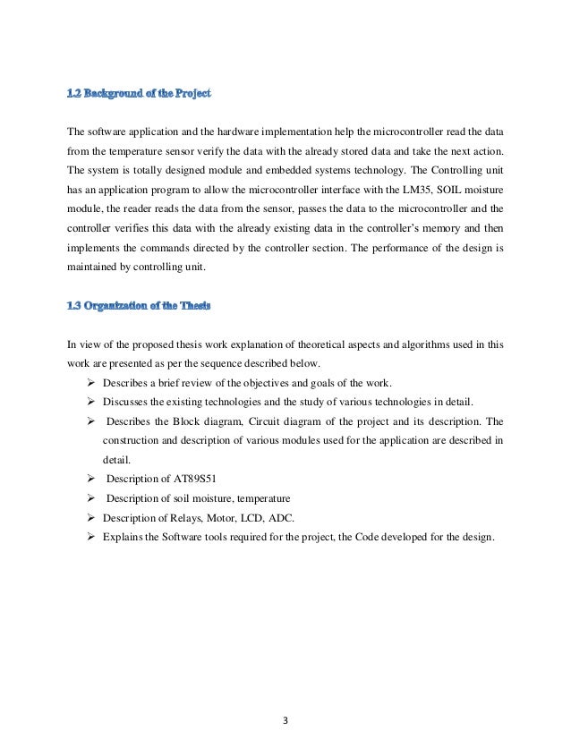 Automatic Irrigation System Project Report