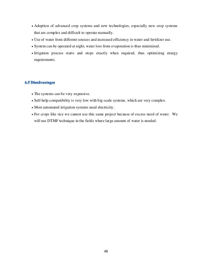 Automatic Irrigation System Project Report