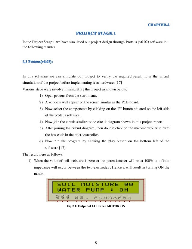 Automatic Irrigation System Project Report