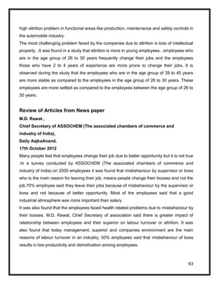 Employee Attrition Rate, MBA HR, Final Project Report. | PDF
