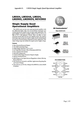Page | 125
Appendix E: LM324 Single Supply Quad Operational Amplifier
 