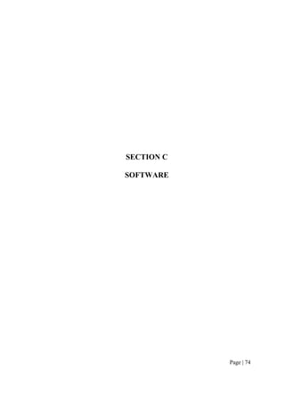 Page | 74
SECTION C
SOFTWARE
 
