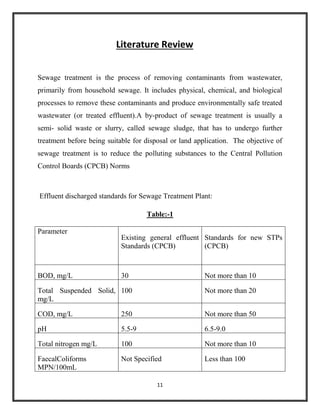 DESIGN OF A 30 MLD SEWAGE TREATMENT PLANT(PROJECT REPORT) | PDF