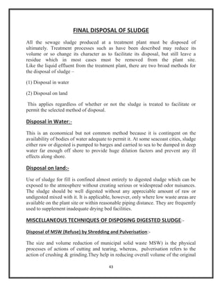 DESIGN OF A 30 MLD SEWAGE TREATMENT PLANT(PROJECT REPORT) | PDF