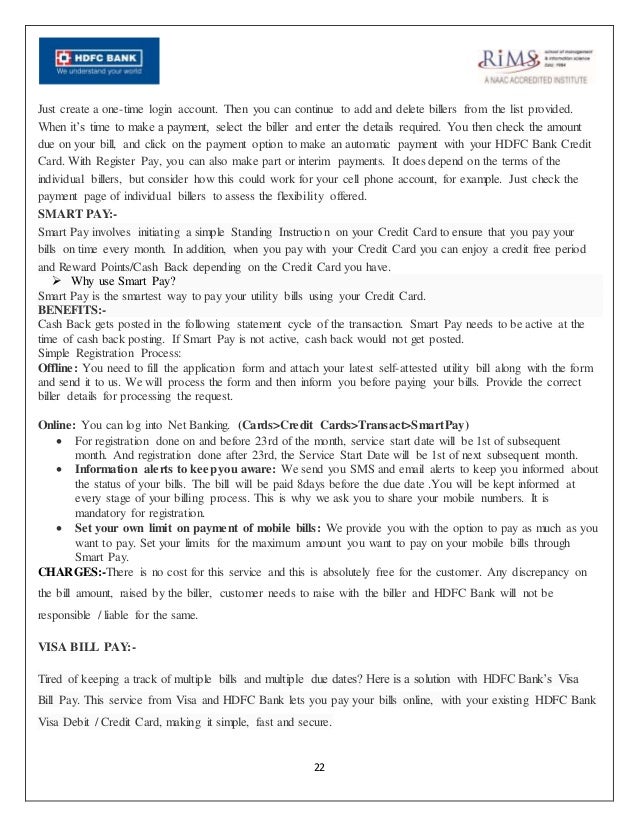 Hdfc Bank Report
