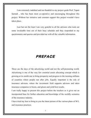 Tapiat Project Final project report on max life insurance 2 | DOC