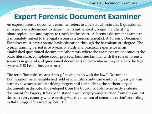 Examination of photocopied documents picture