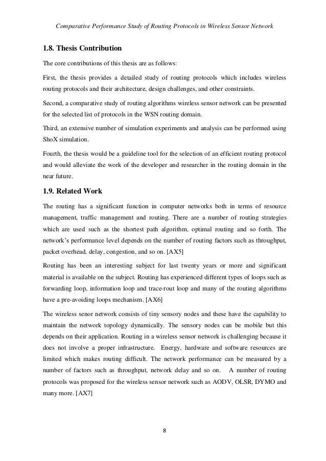 Thesis on routing in wireless sensor networks