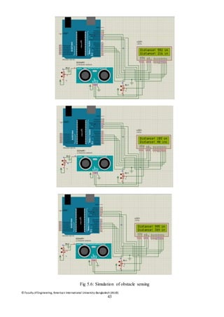 © Faculty of Engineering, American International University-Bangladesh (AIUB)
43
Fig 5.6: Simulation of obstacle sensing
 