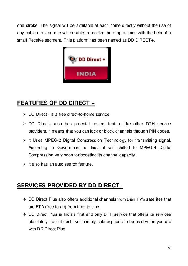Dissertation project on dth services india