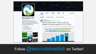 #PromotionsSummit
Follow @secondstreetlab on Twitter!
 