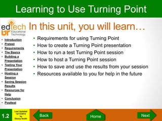 LEARNING TURNING POINT: A TUTORIAL ON AUDIENCE RESPONSE USAGE | PPT