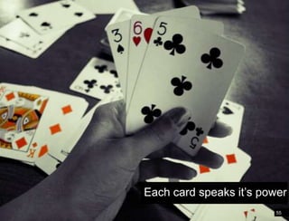 Each card speaks it’s power55It’s like a game of cards