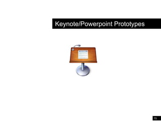 Paper Prototype exampleKeynote/Powerpoint Prototypes70