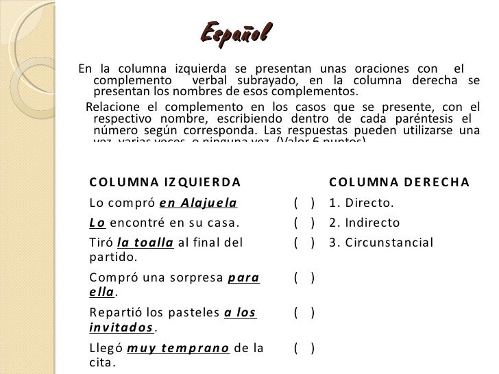 Que Son Las Preguntas De Relacionar Columnas Y Completar Oraciones